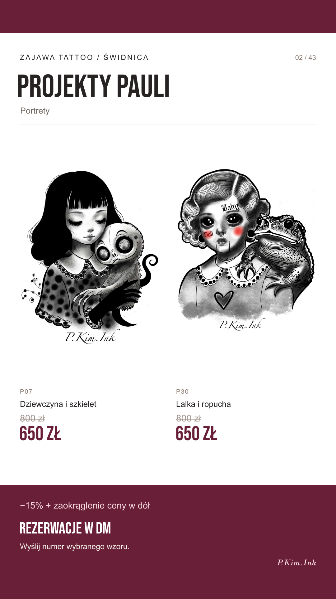 Projekty Pauli: P07 — Dziewczyna i szkielet, P30 — Lalka i ropucha